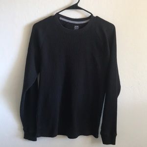 Old Navy Black Long Sleeved Waffle Thermal -Medium